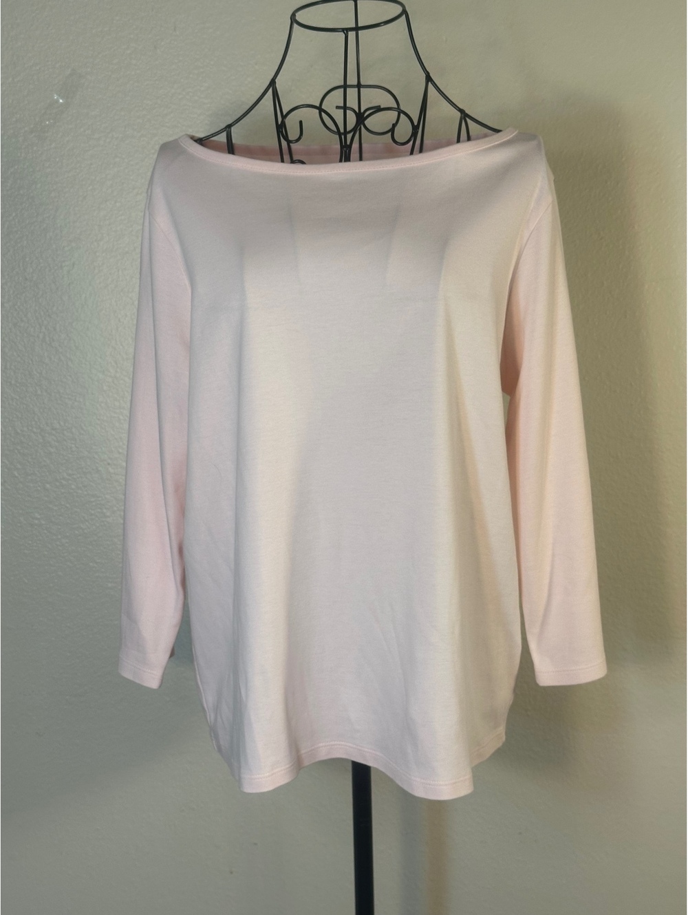 L.L. Bean 3/4 Length Baby Pink Shirt